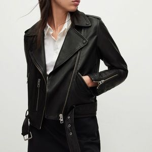 ALLSAINTS Balfern Leather Biker Jacket - Size US 4